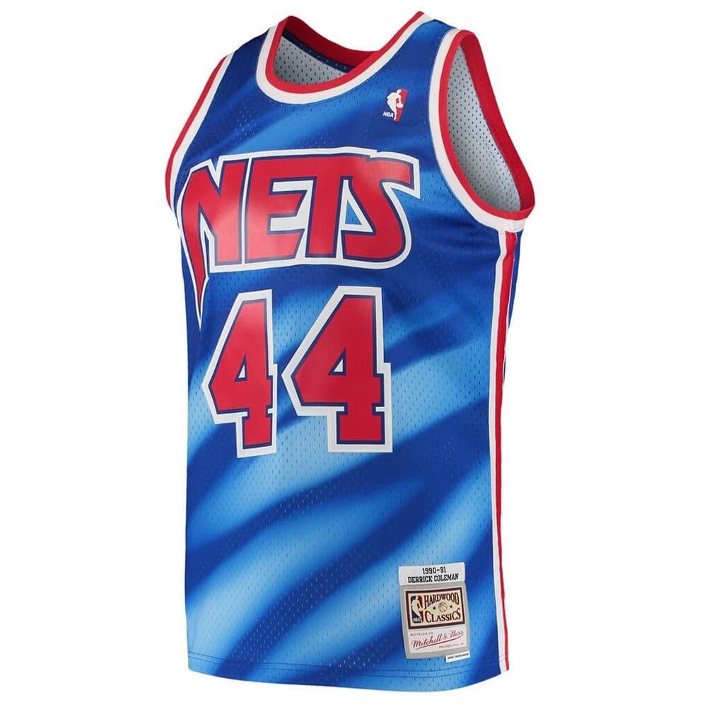 Mitchell And Ness Jerseys Derrick Cole Brooklyn Nets Mitchell & Ness NBA 90-91 Road Swingman Jersey - Blue