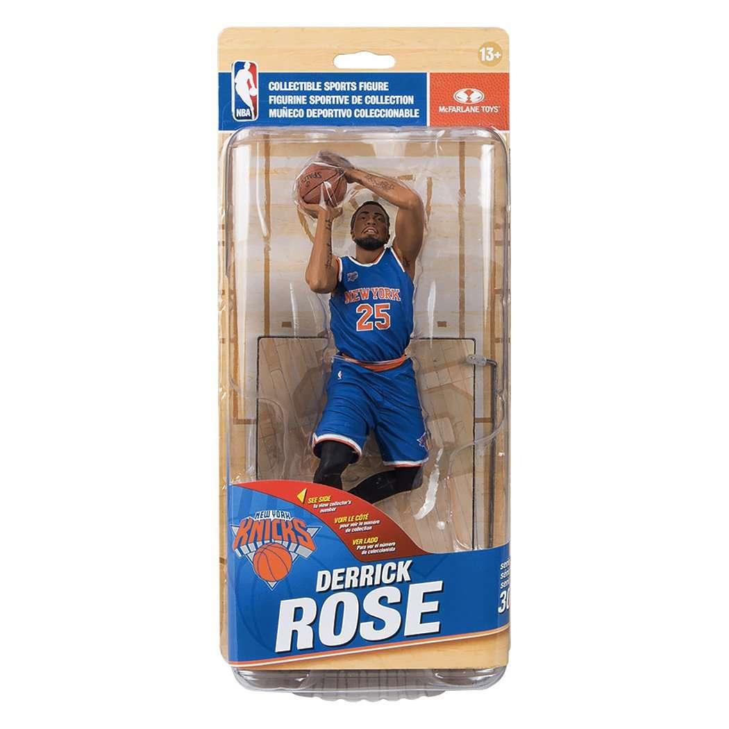 McFarlane Toys Figures Derrick Rose New York Knicks McFarlane NBA Series 30 7" Figure - Blue
