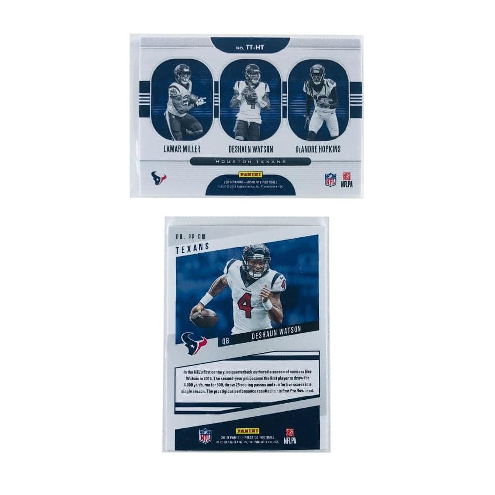 Panini Cards Deshaun Watson Houston Texans 2019 Panini NFL 2 Card Insert Set