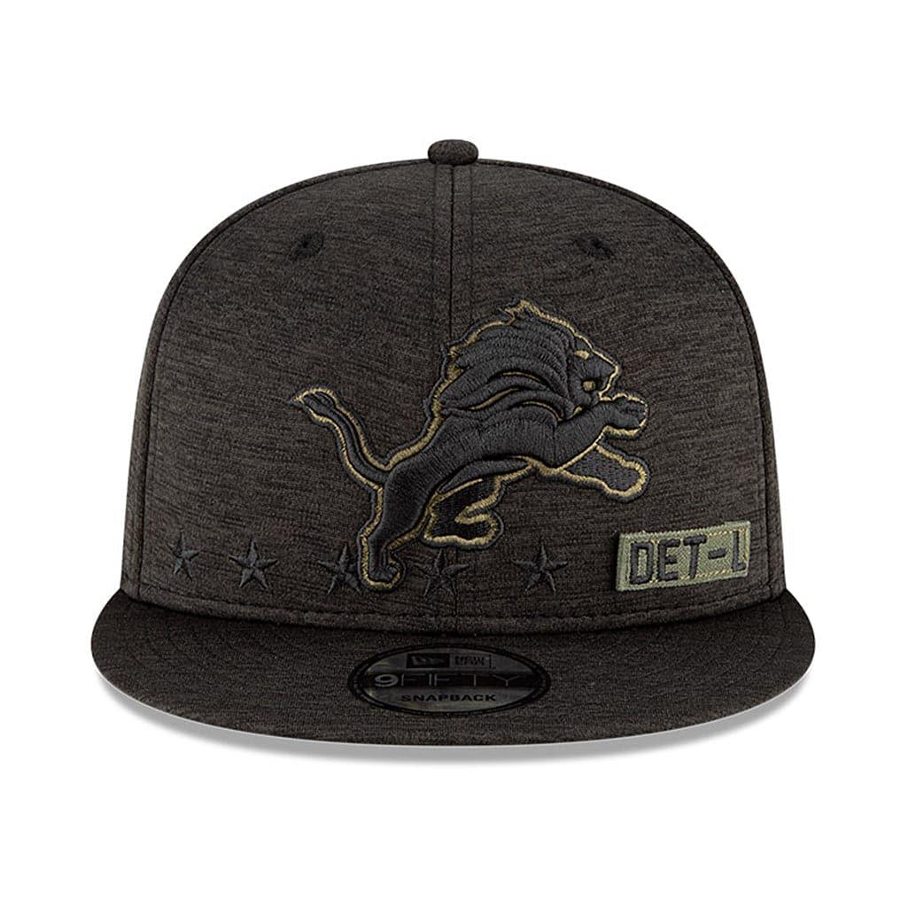 New Era Caps Detroit Lions New Era NFL 2020 Salute To Service 9FIFTY Snapback Hat - Black