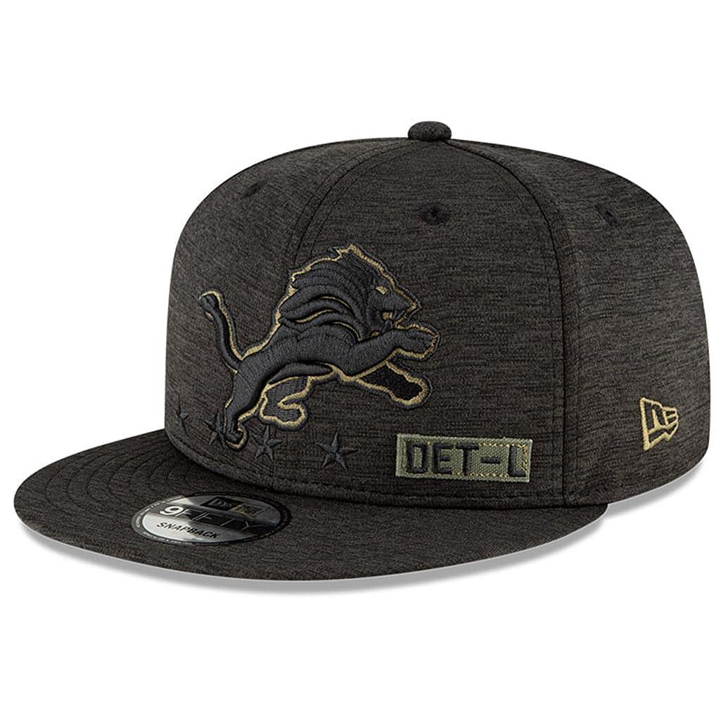 New Era Caps Detroit Lions New Era NFL 2020 Salute To Service 9FIFTY Snapback Hat - Black