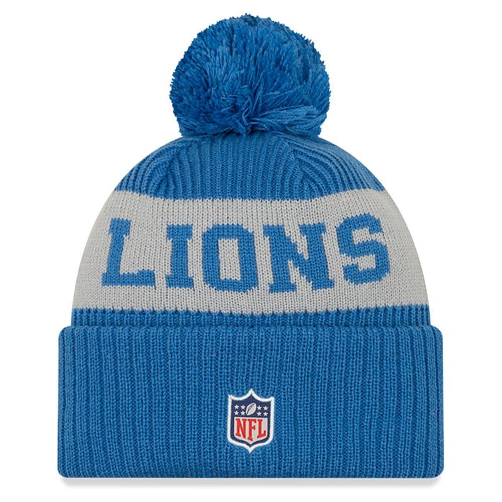 New Era Beanies Detroit Lions New Era NFL 2020 Team Sideline Knit Beanie - Blue