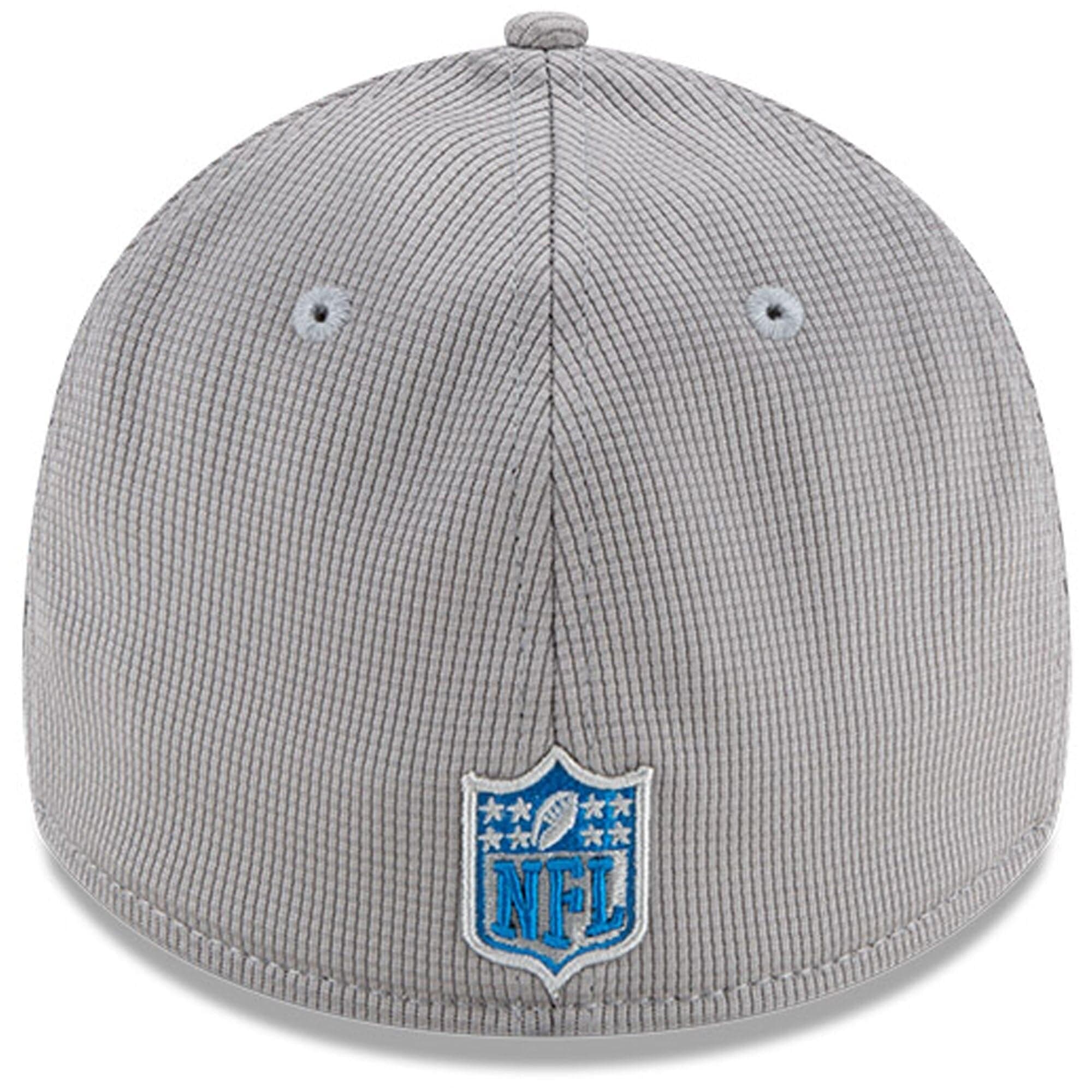 New Era Caps Detroit Lions New Era NFL 2021 Sideline Home 39THIRTY Flex Fit Hat - Grey