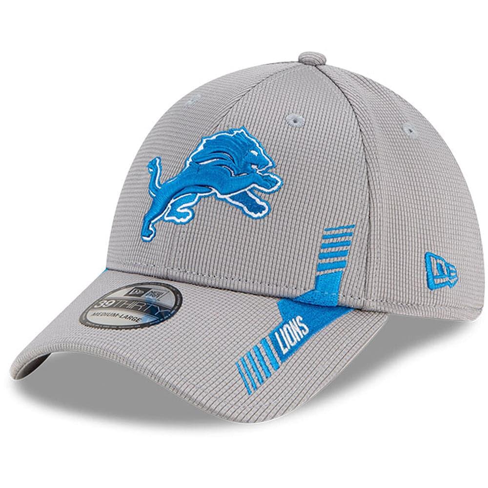 New Era Caps Detroit Lions New Era NFL 2021 Sideline Home 39THIRTY Flex Fit Hat - Grey