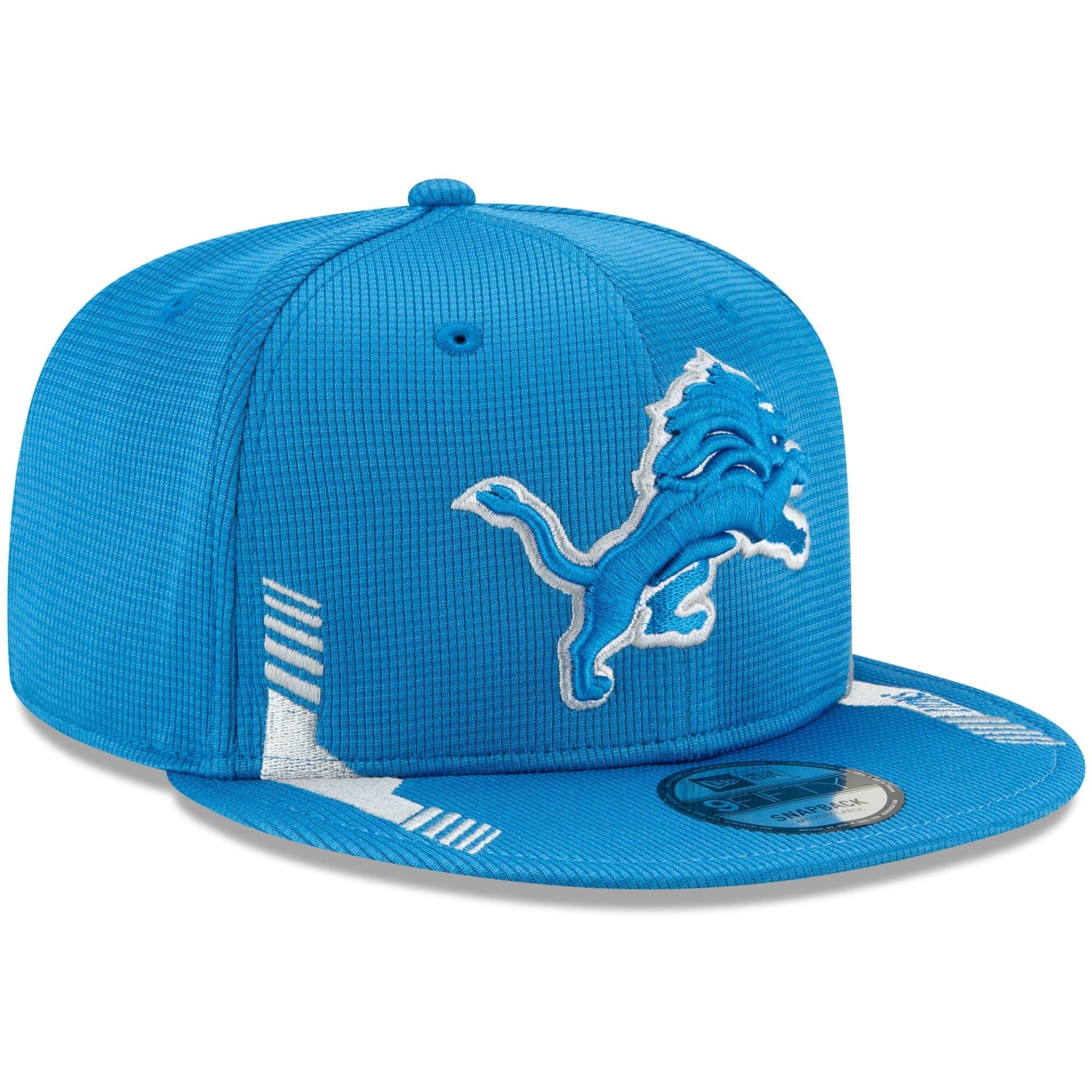 New Era Caps Detroit Lions New Era NFL 2021 Sideline Home 9FIFTY Snapback Hat - Blue