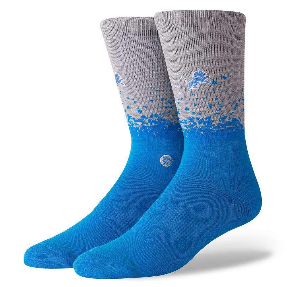 Stance Socks Large (9-12 US) Detroit Lions Stance NFL Fade Crew Socks - Grey