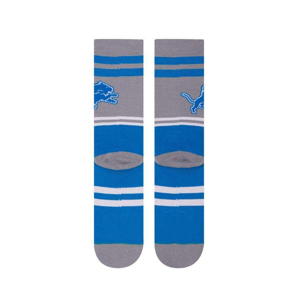 Stance Socks Large (9-12 US) Detroit Lions Stance NFL Logo Stripe Crew Socks - Grey