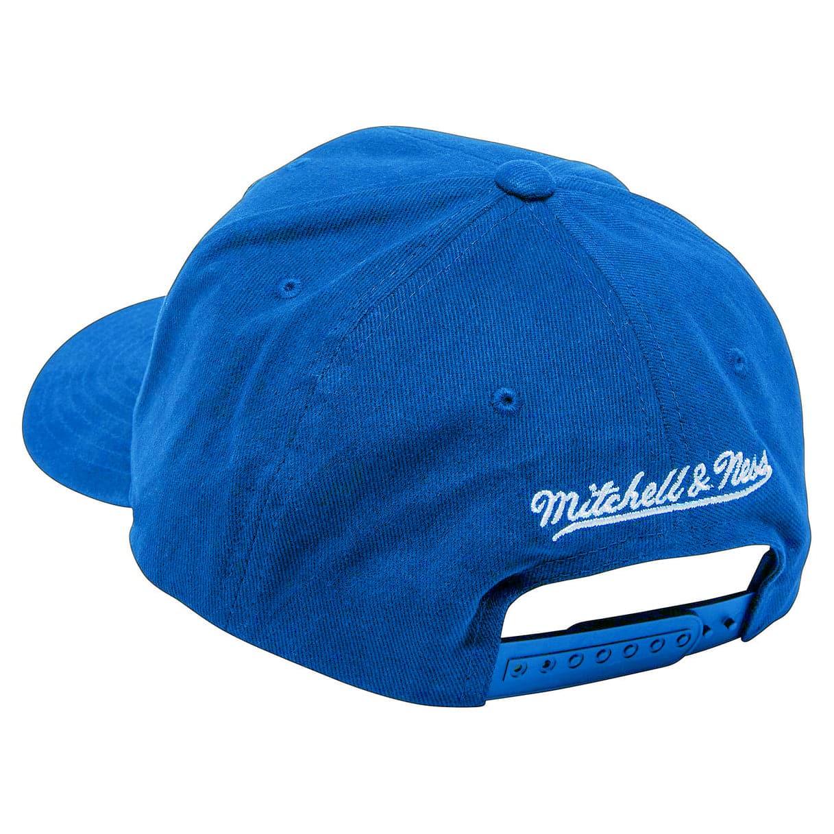 Mitchell And Ness Caps Detroit Pistons Mitchell & Ness NBA Finals History Pre-Curved Deadstock Snapback Hat - Blue