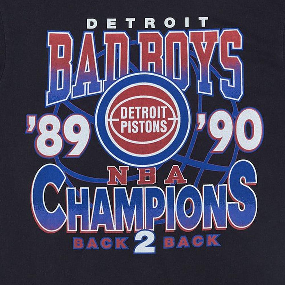 Mitchell And Ness T-Shirts Detroit Pistons Mitchell & Ness NBA HWC 89-90 Champs Vintage T-Shirt - Faded Black