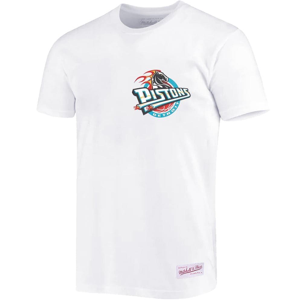 Mitchell And Ness T-Shirts Detroit Pistons Mitchell & Ness NBA HWC Retro Repeat T-Shirt - White