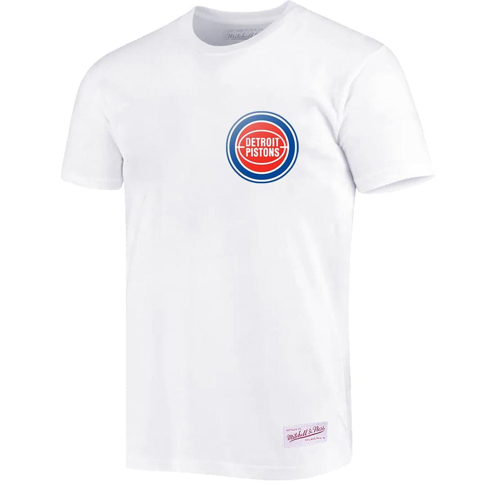 Mitchell And Ness T-Shirts Detroit Pistons Mitchell & Ness NBA WHC Retro Repeat T-Shirt - White