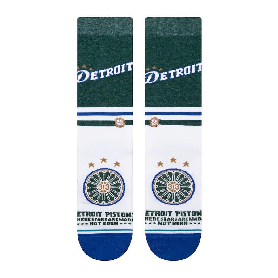 Stance Socks Large (9-12 US) Detroit Pistons Stance NBA 22-23 City Edition Crew Socks - White