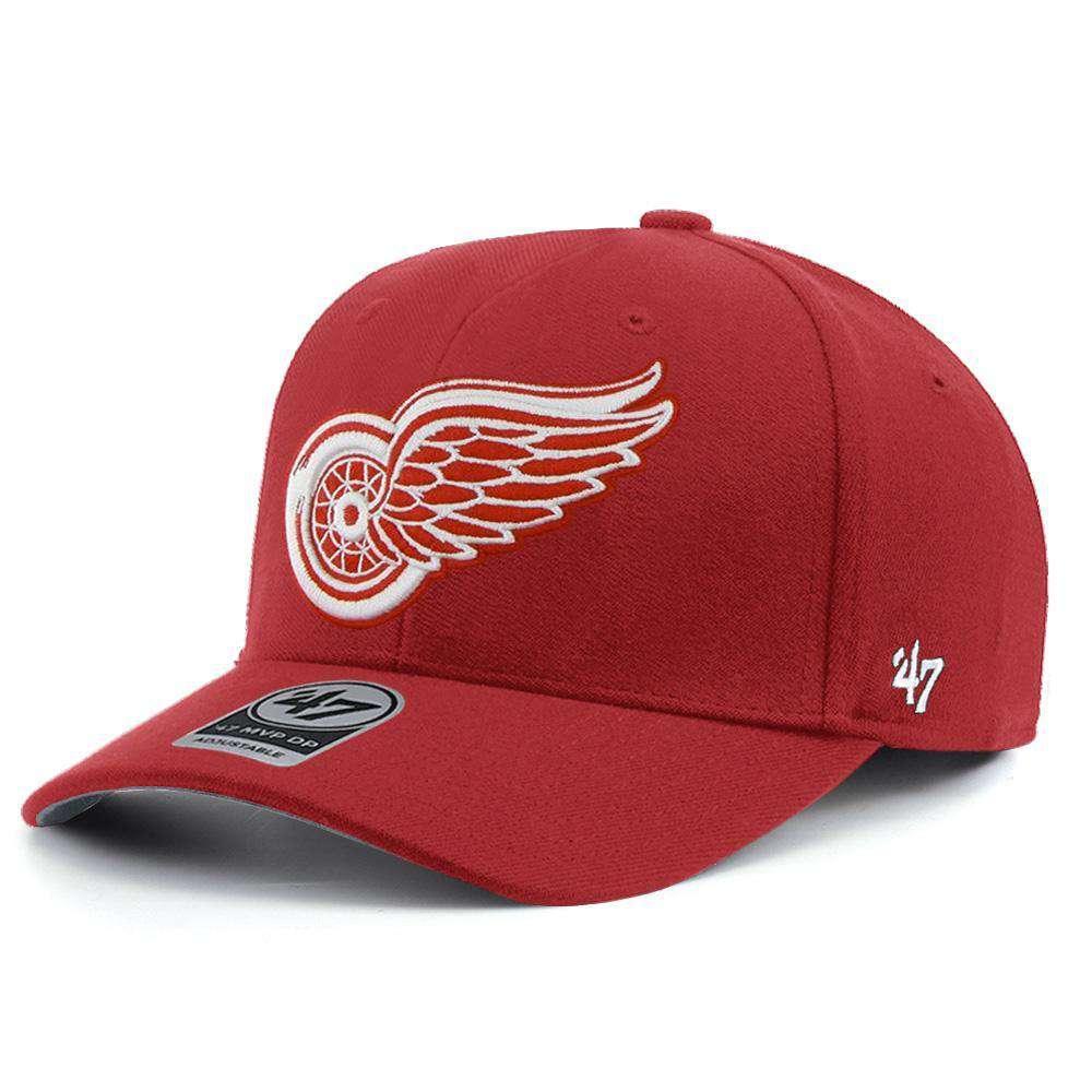 47 Brand Caps Detroit Red Wings '47 NHL Team Audible DB Pre-Curved Snapback Hat - Red