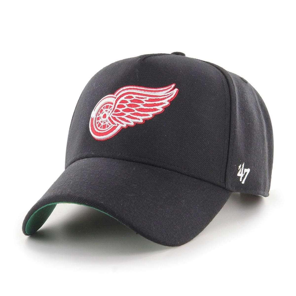 47 Brand Caps Detroit Red Wings ’47 NHL Team MVP DT Pinch Curve Snapback Hat - Black