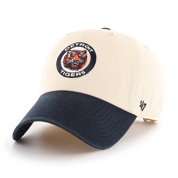 47 Brand Caps Detroit Tigers '47 MLB Cooperstown 2 Tone Clean Up Stapback Hat - Natural