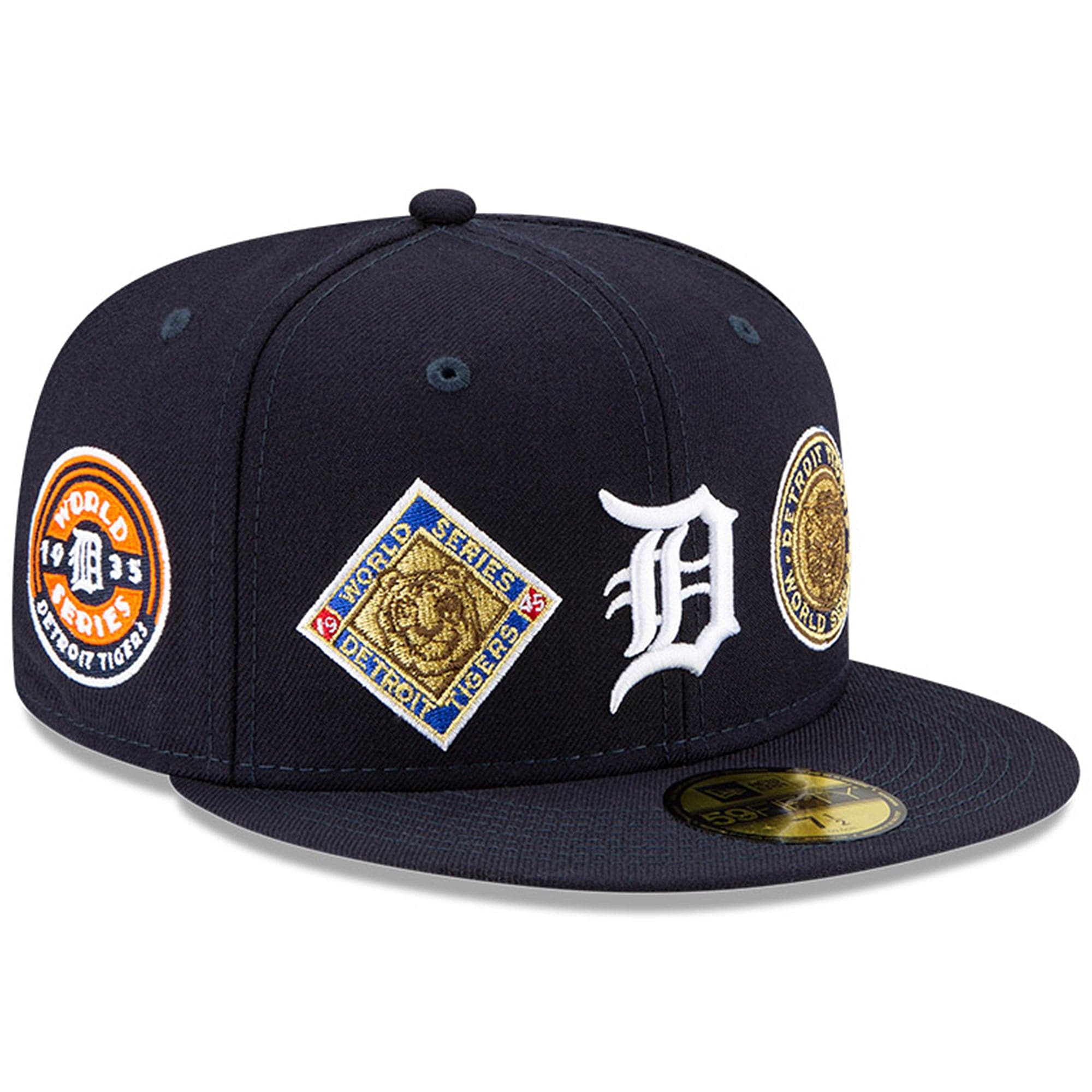 New Era Caps Detroit Tigers New Era MLB Champions Patch 59FIFTY Fitted Hat - Navy