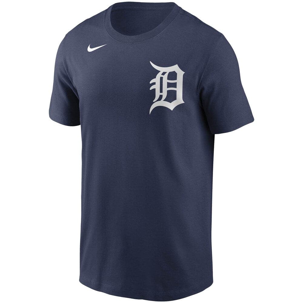 Nike T-Shirts Detroit Tigers Nike MLB Team Wordmark T-Shirt - Navy