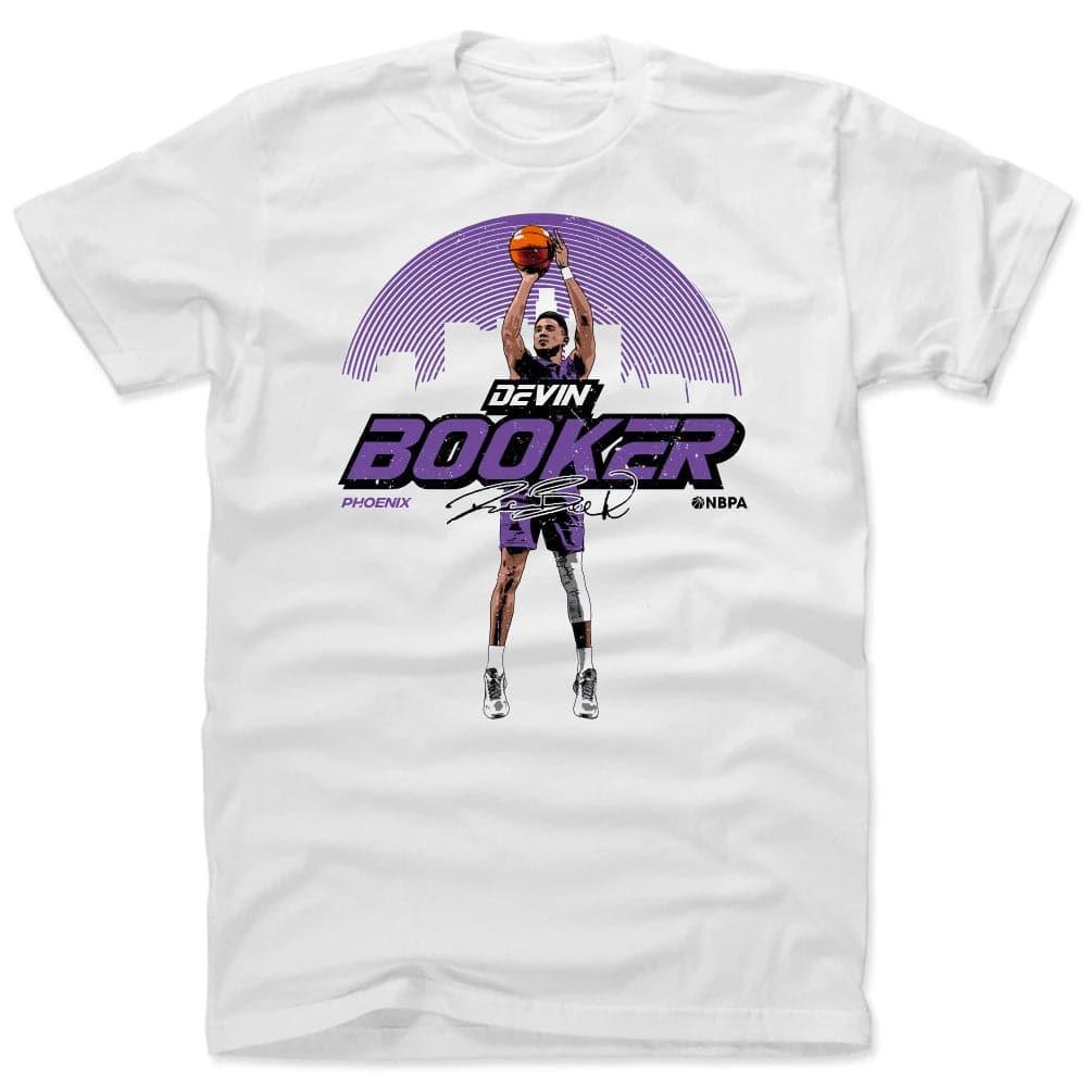 500 Level T-Shirts Devin Booker Phoenix Suns 500 Level NBA Skyline T-Shirt - White