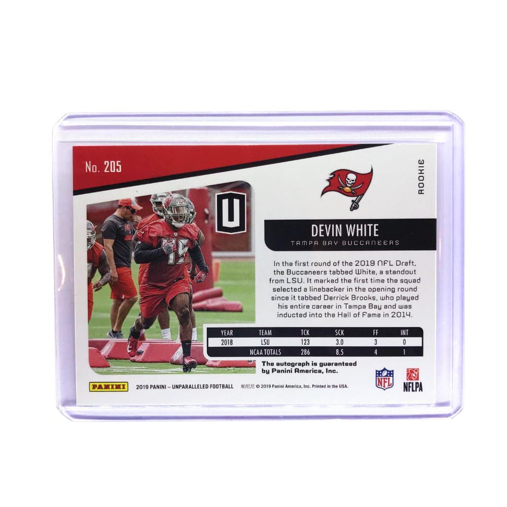 Panini Cards Devin White Tampa Bay Buccaneers 2019 Panini Unparalleled NFL Rookie Auto Card