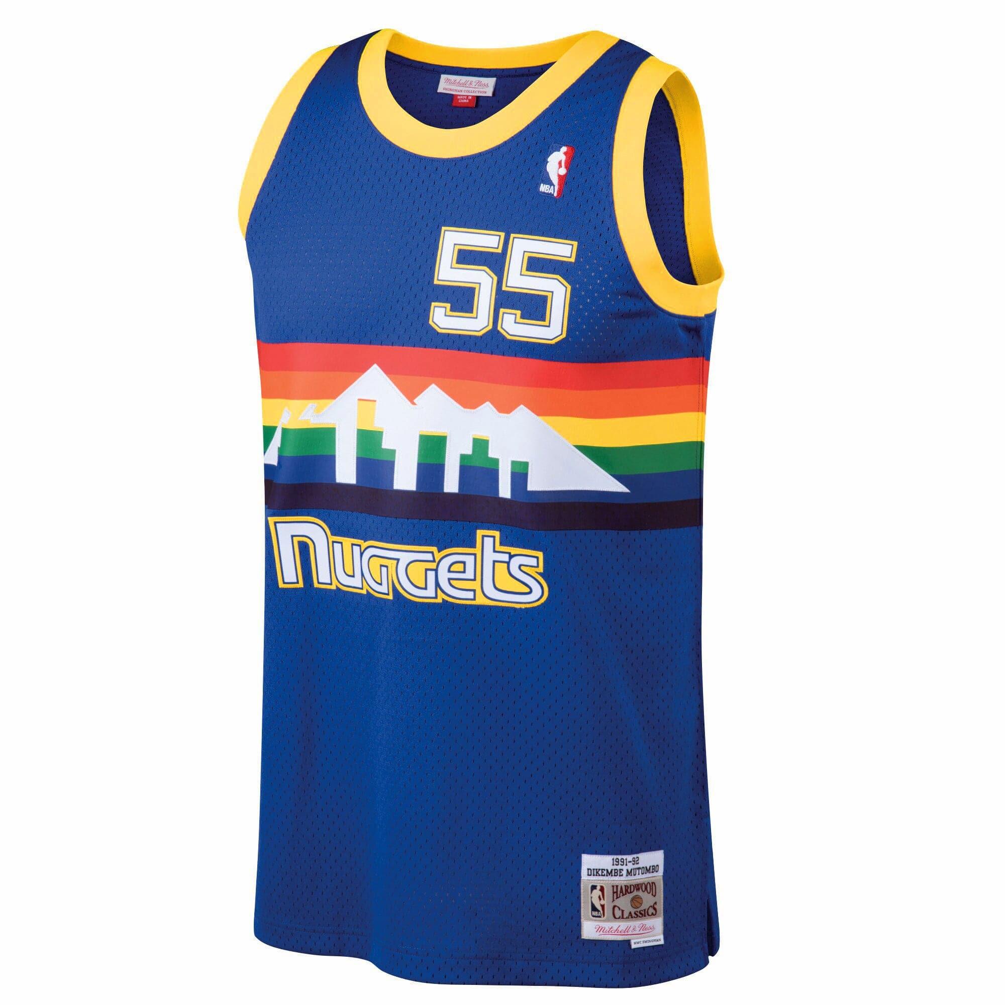 Mitchell And Ness Jerseys Dikembe Mutombo Denver Nuggets Mitchell & Ness NBA 91-92 Swingman Jersey - Blue