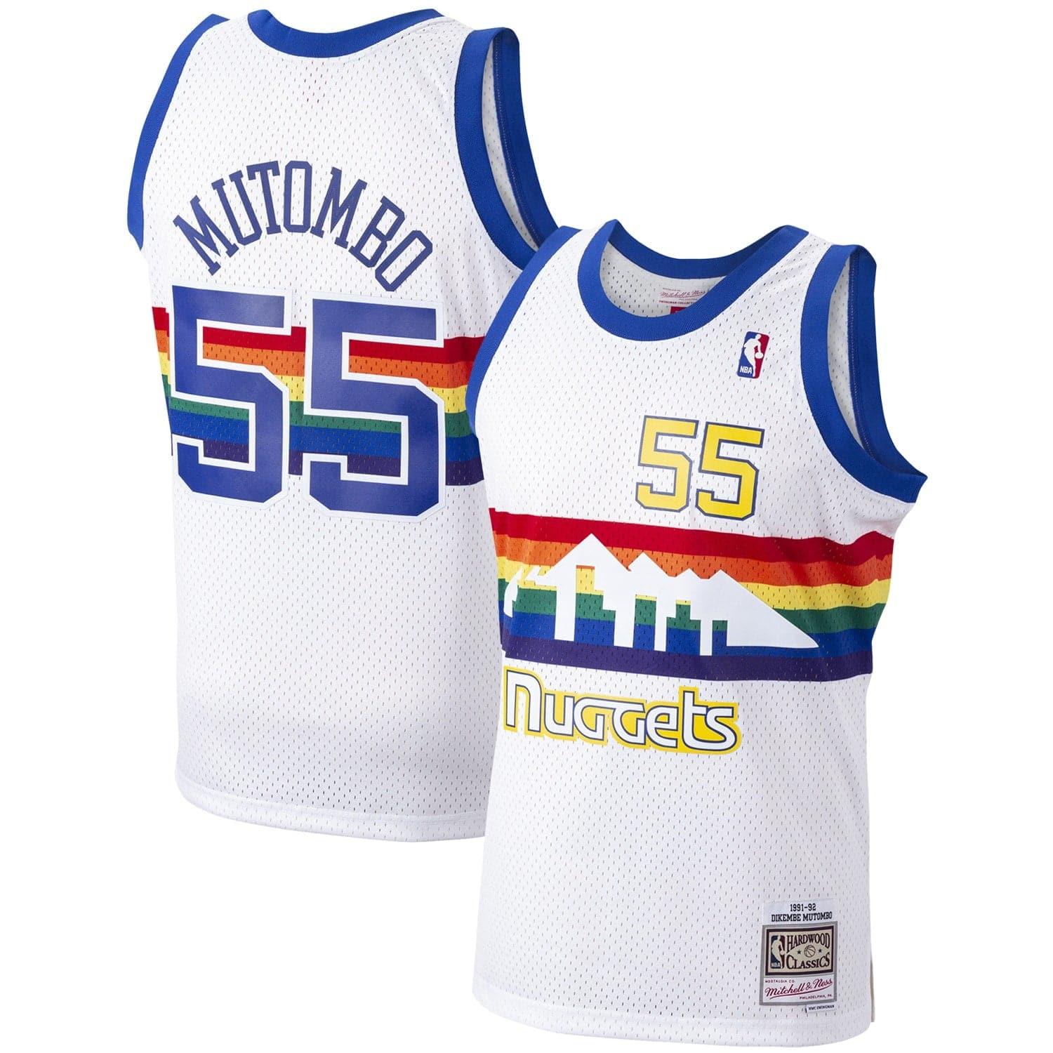 Mitchell And Ness Jerseys Dikembe Mutombo Denver Nuggets Mitchell & Ness NBA 96-97 Swingman Jersey - White