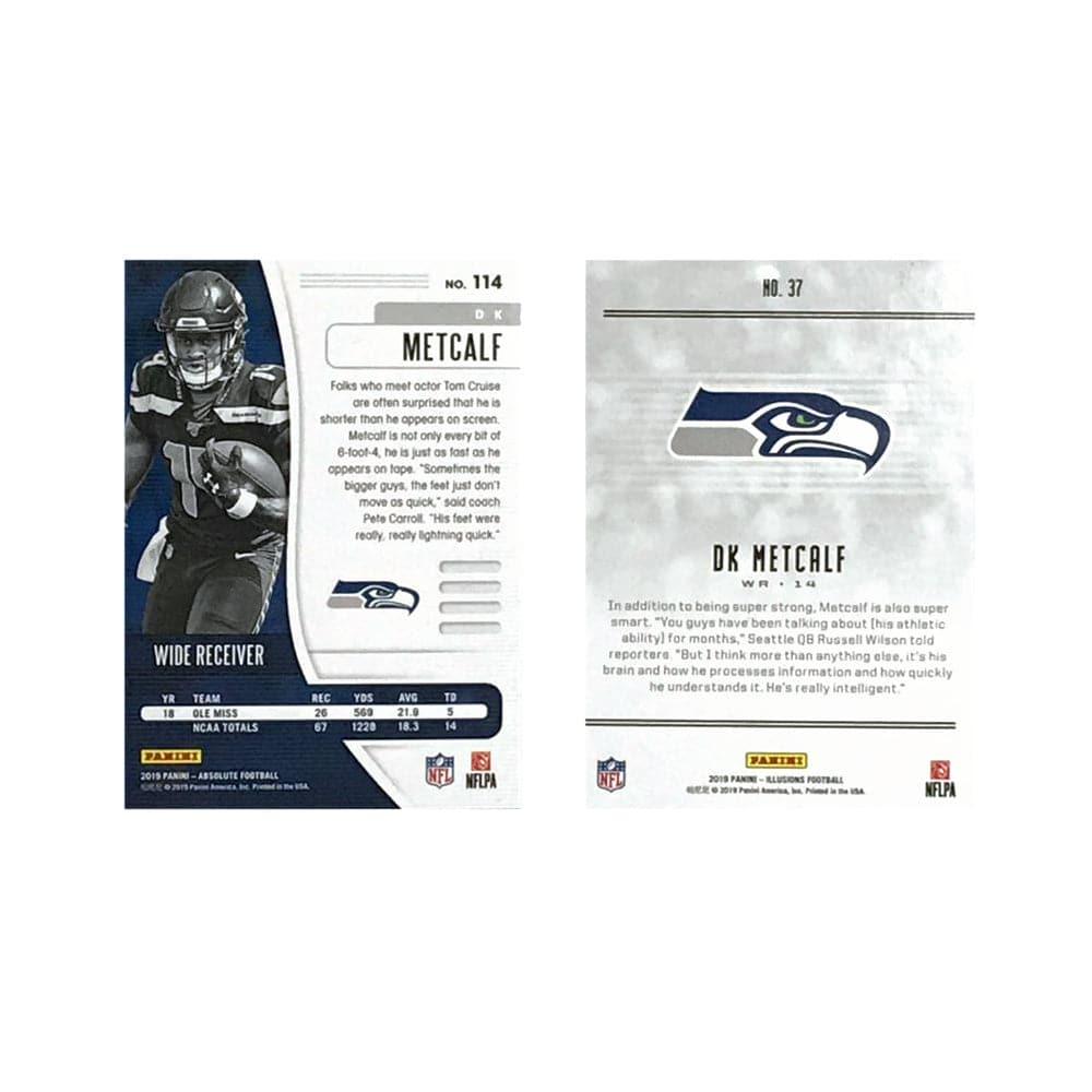 Panini Cards DK Metcalf Seattle Seahawks 2019 Panini NFL 2 Insert Rookie Card Set