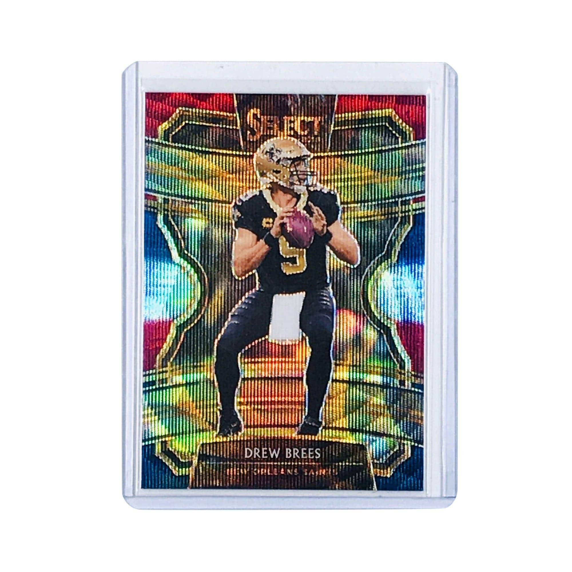 Panini Cards Drew Brees New Orleans Saints 2019 Panini Select NFL Concourse Tri-Colour /199 Card