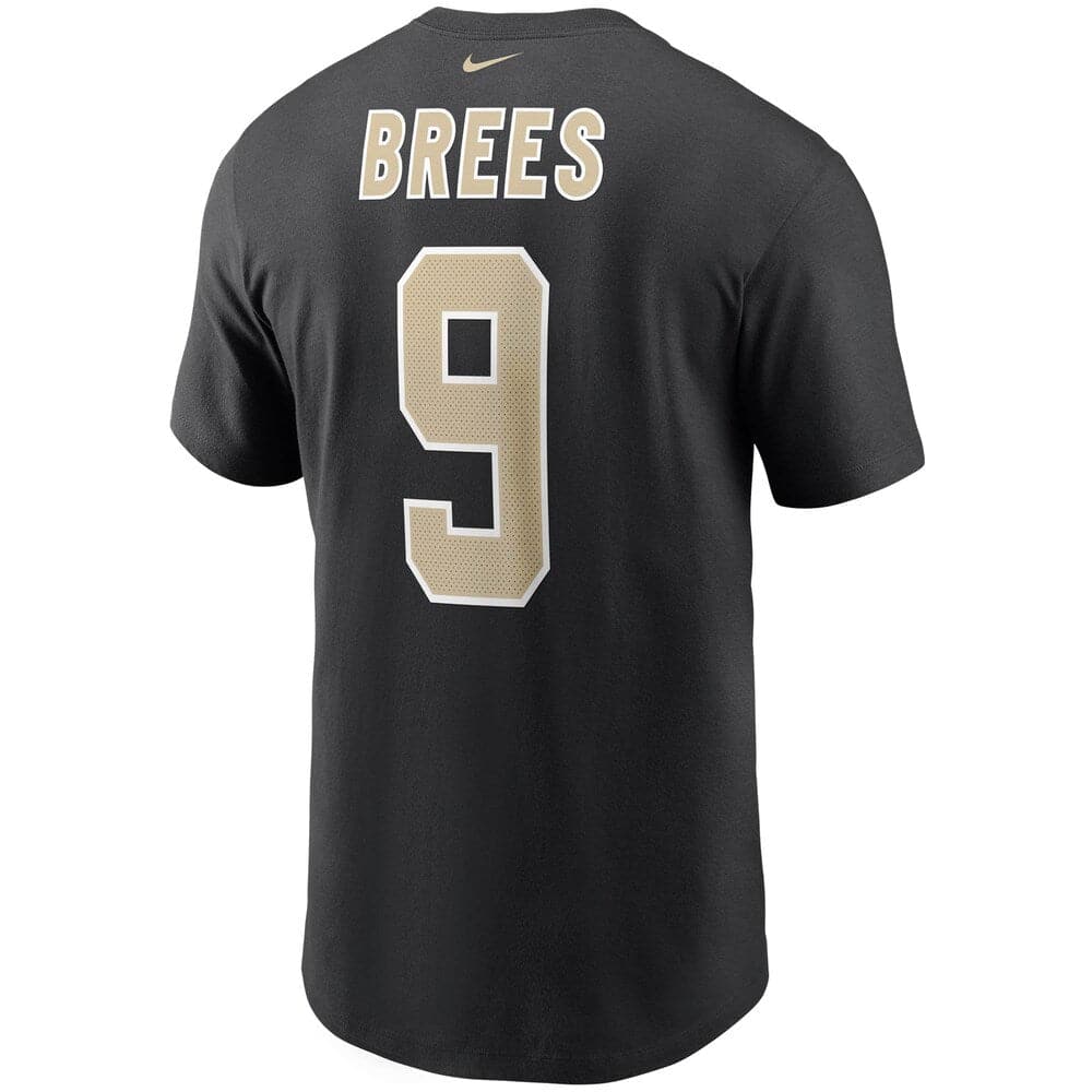 Nike T-Shirts Drew Brees New Orleans Saints Nike NFL Player T-Shirt - Black