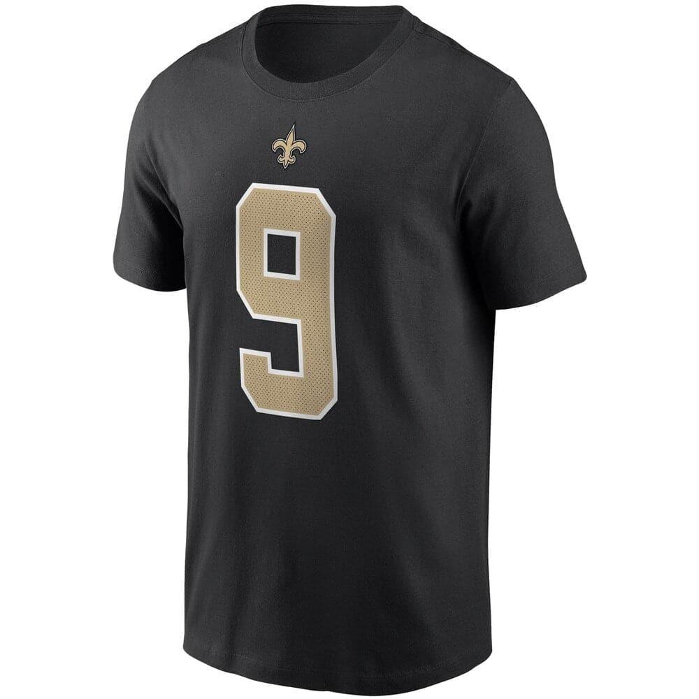 Nike T-Shirts Drew Brees New Orleans Saints Nike NFL Player T-Shirt - Black