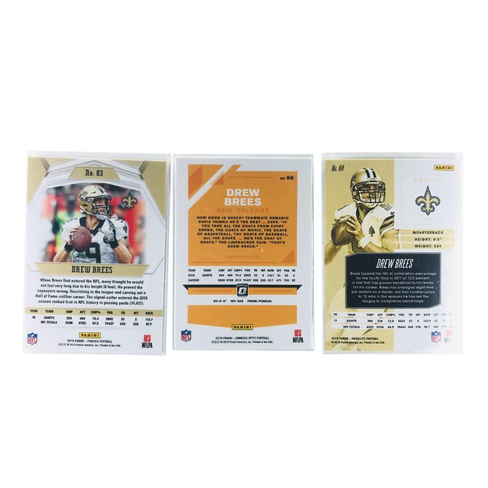 Panini Cards Drew Brees New Orleans Saints Panini NFL 3 Premium Base Card Set