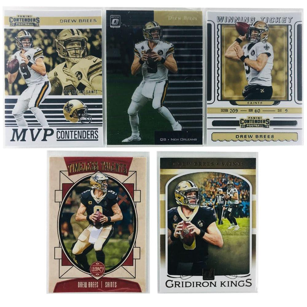 Panini Cards Drew Brees New Orleans Saints Panini NFL 5 Insert Card Set