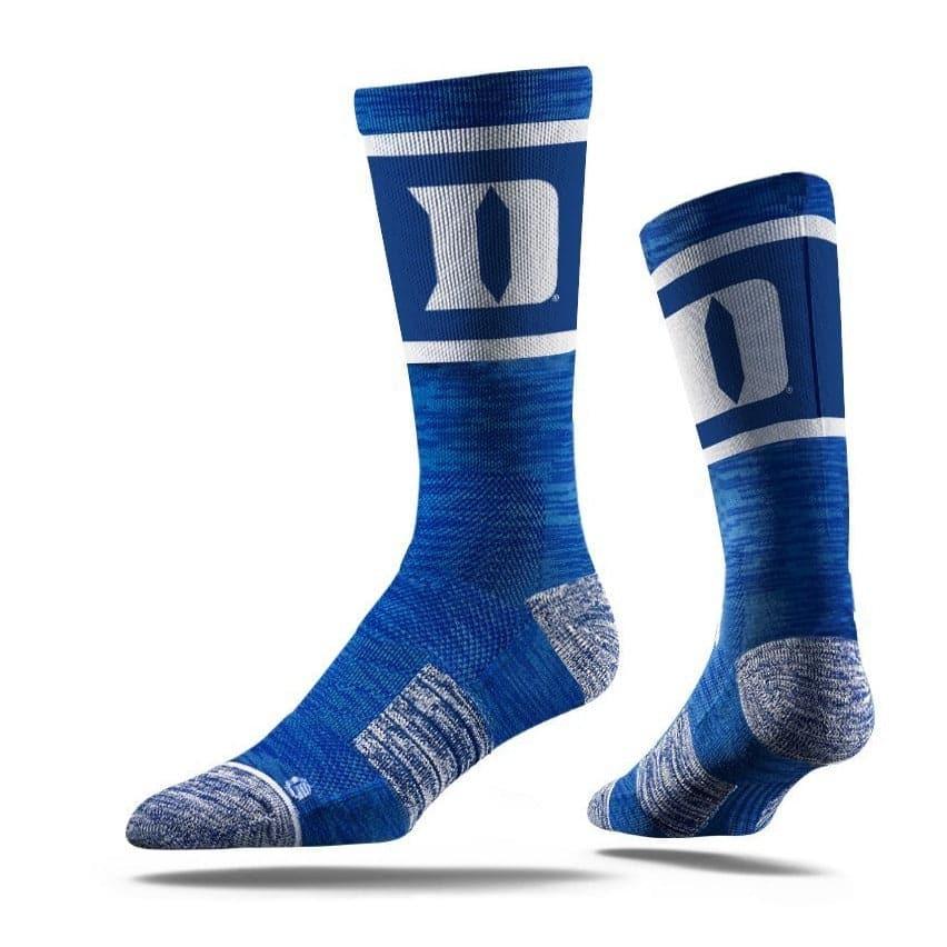 Strideline Socks M/L (8-12 US) Duke Blue Devils Strideline NCAA Team Stripe Classic Crew Socks - Blue