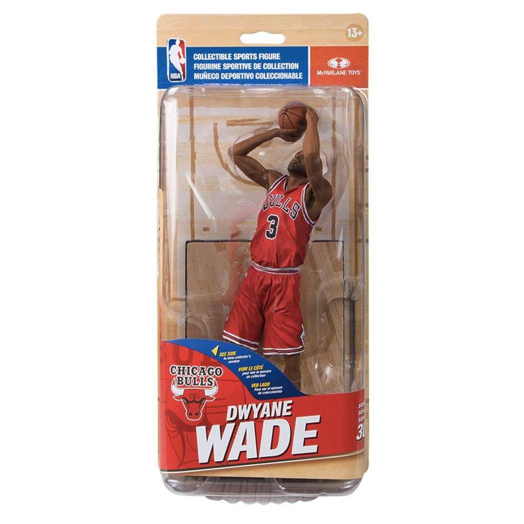 McFarlane Toys Figures Dwyane Wade Chicago Bulls McFarlane NBA Series 30 7" Figure - Red