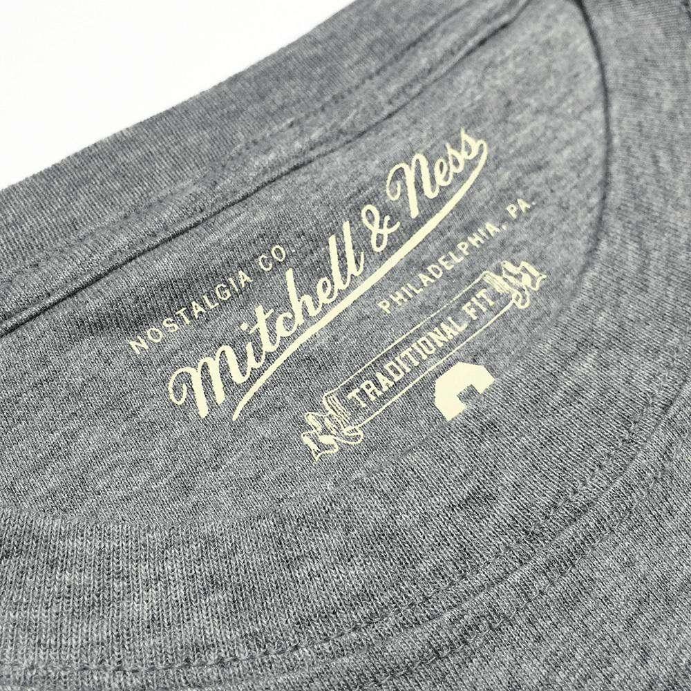 Toronto Raptors Mitchell & Ness NBA HWC Triple Double Long Sleeve T-Shirt - Grey