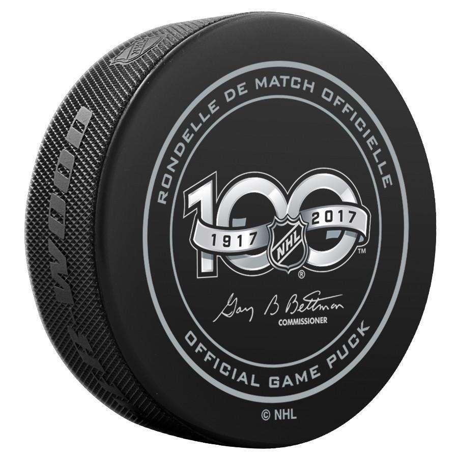 Montreal Canadiens Sher-Wood NHL Anniversary Puck w/Case
