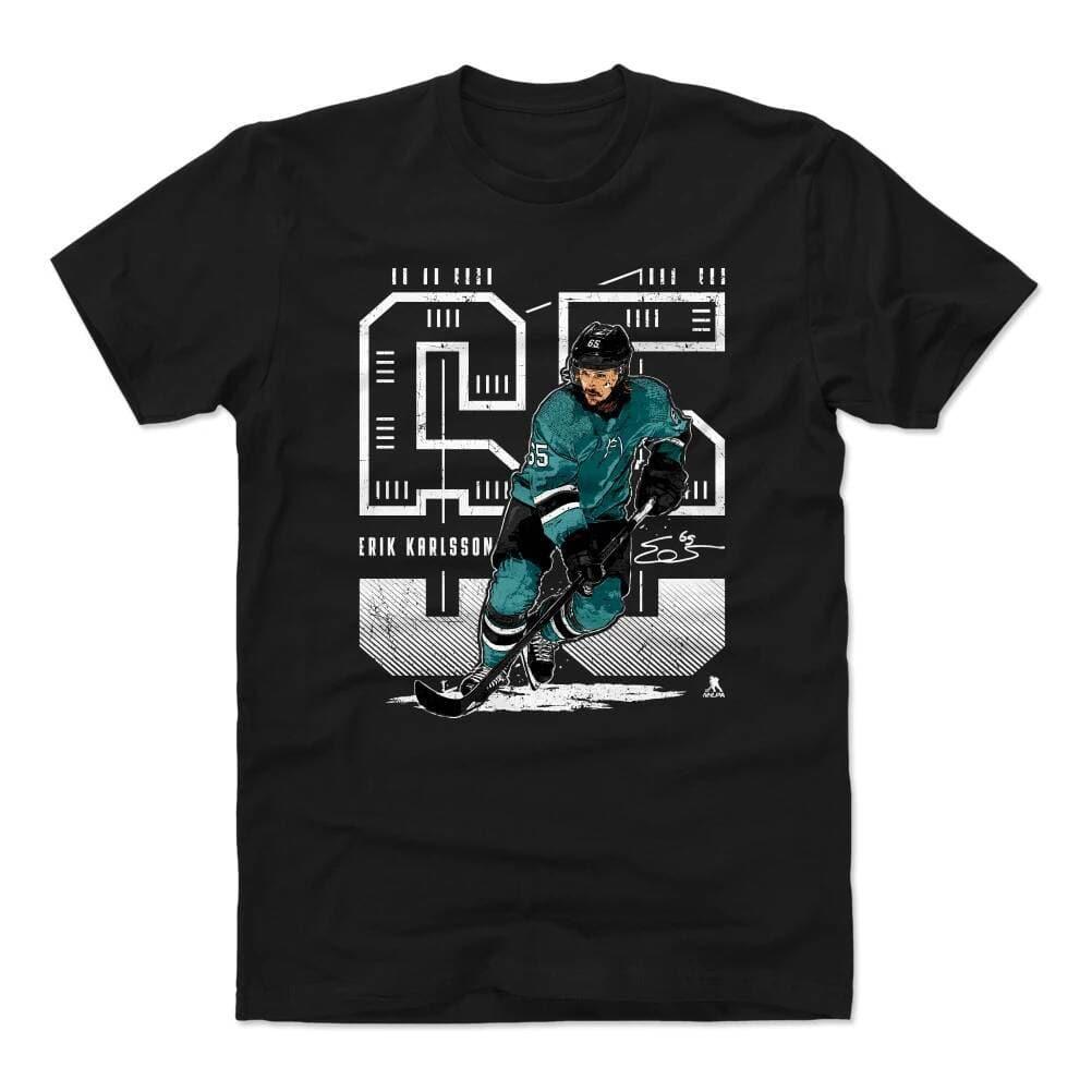 500 Level T-Shirts Erik Karlsson San Jose Sharks 500 Level NHL Future T-Shirt - Black