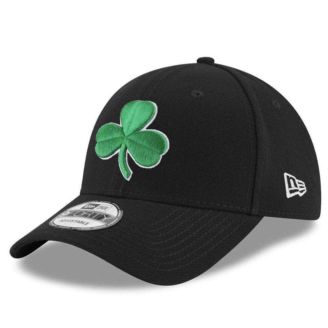 Boston Celtics New Era NBA Alt Logo 9FORTY Snapback Curve Hat - Black