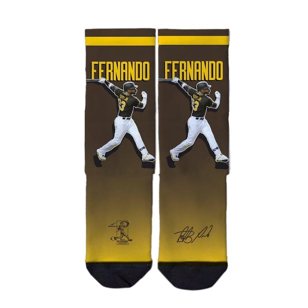 Strideline Socks M/L (8-12 US) Fernando Tatis Jr San Diego Padres Strideline MLB Action Classic Crew Socks - Brown