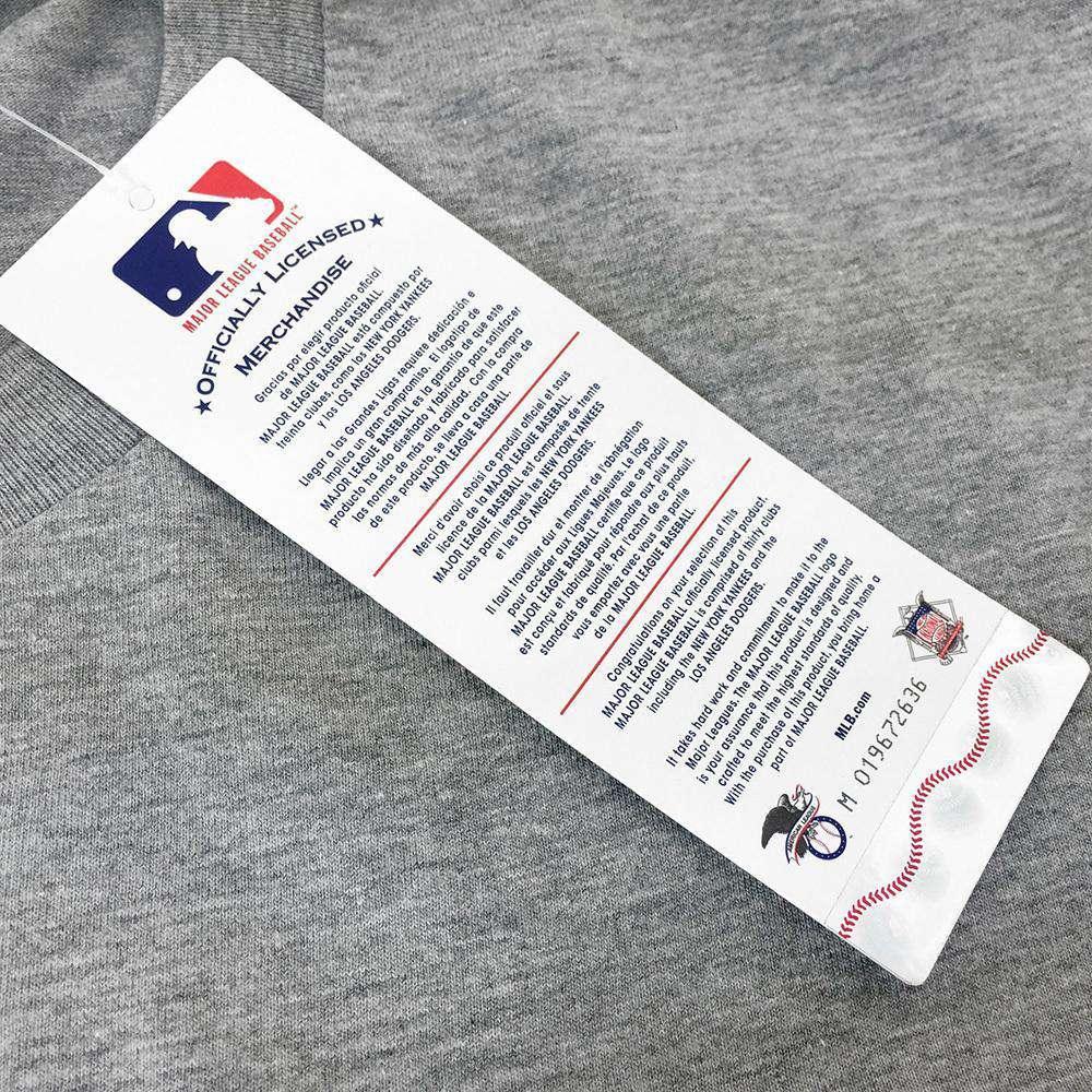 New York Yankees Majestic MLB Road Wordmark T-Shirt - Grey