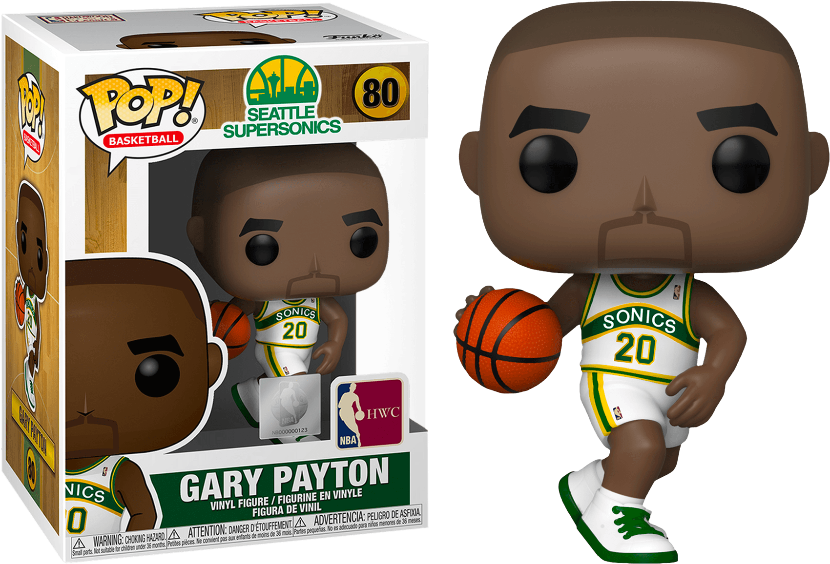 Funko Figures Gary Payton Seattle Supersonics Funko NBA Legends Pop Vinyl 3.75" Figure - White