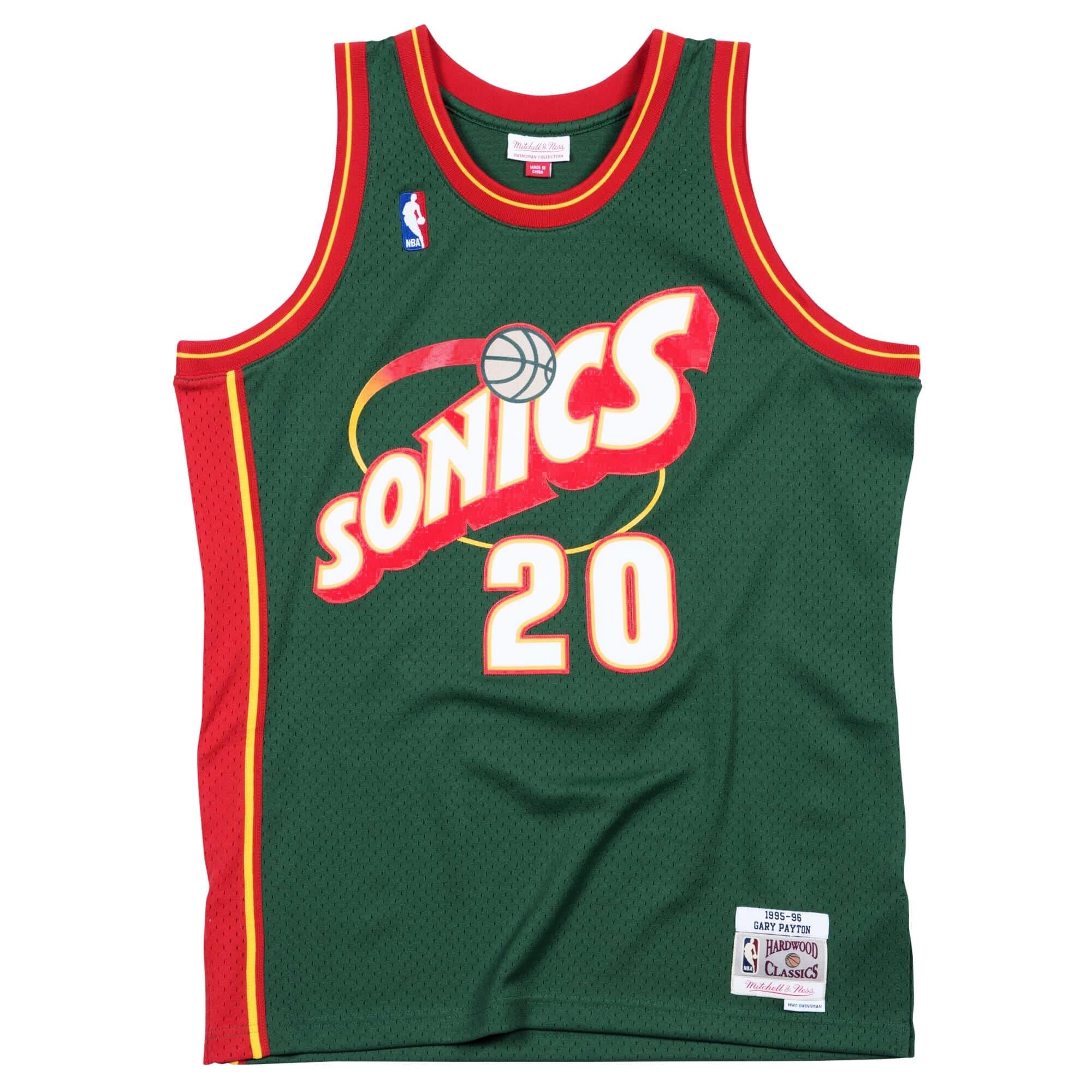 Mitchell And Ness Jerseys Gary Payton Seattle Supersonics Mitchell & Ness NBA 95-96 Swingman Jersey - Green