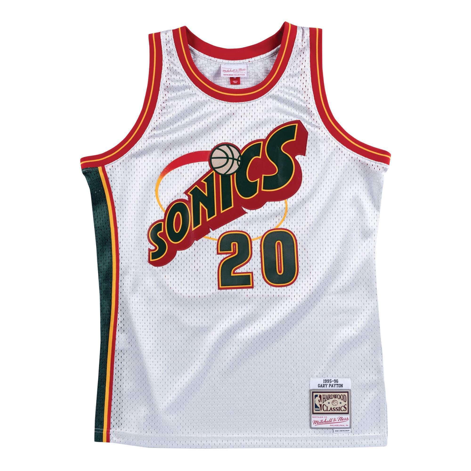 Mitchell And Ness Jerseys Gary Payton Seattle Supersonics Mitchell & Ness NBA Platinum Swingman Jersey - Silver