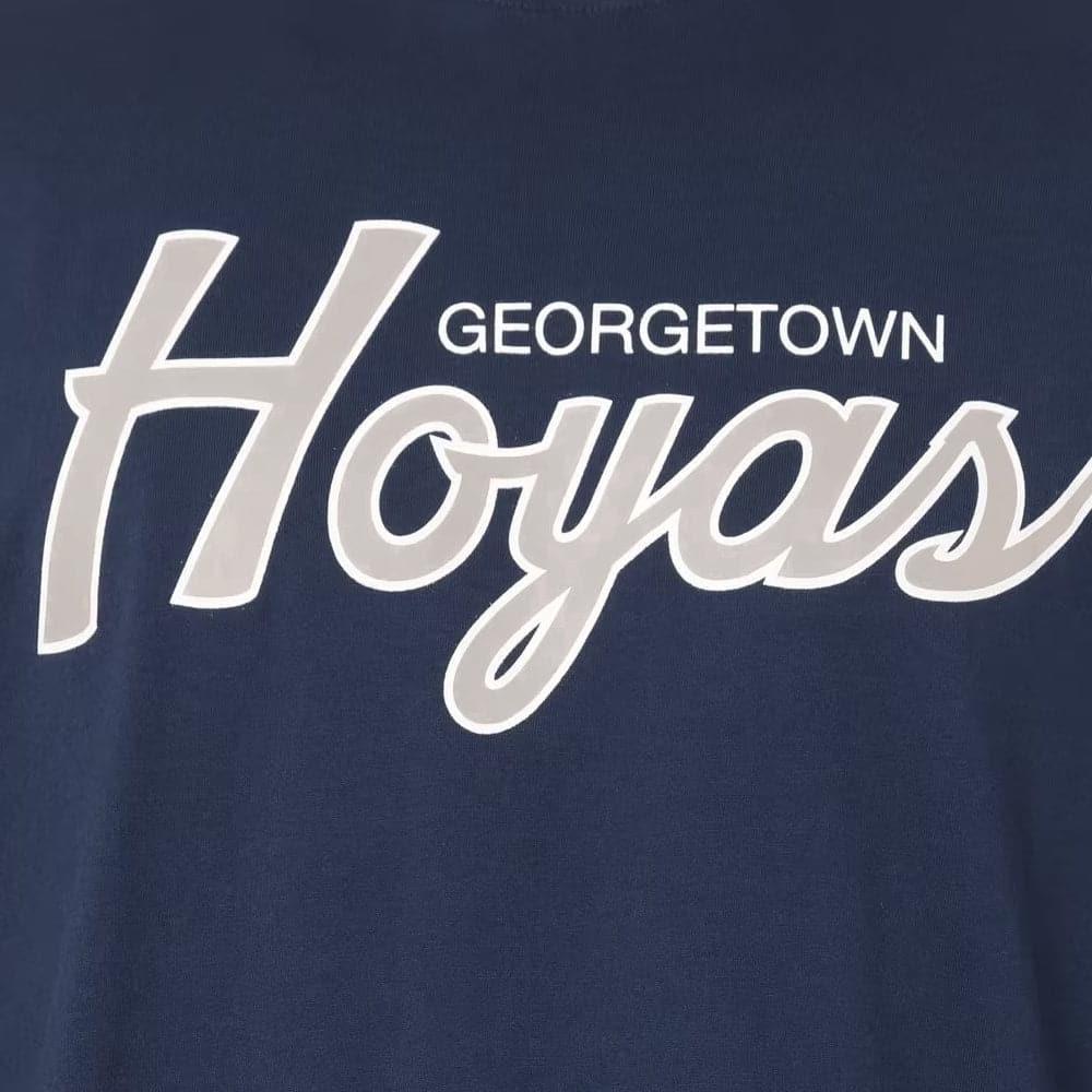 Mitchell And Ness T-Shirts Georgetown Hoyas Mitchell & Ness NCAA The Answer Script T-Shirt - Navy