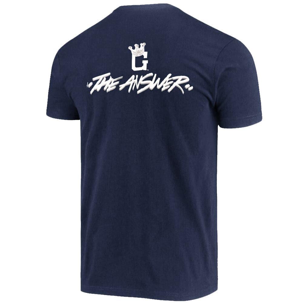 Mitchell And Ness T-Shirts Georgetown Hoyas Mitchell & Ness NCAA The Answer Script T-Shirt - Navy