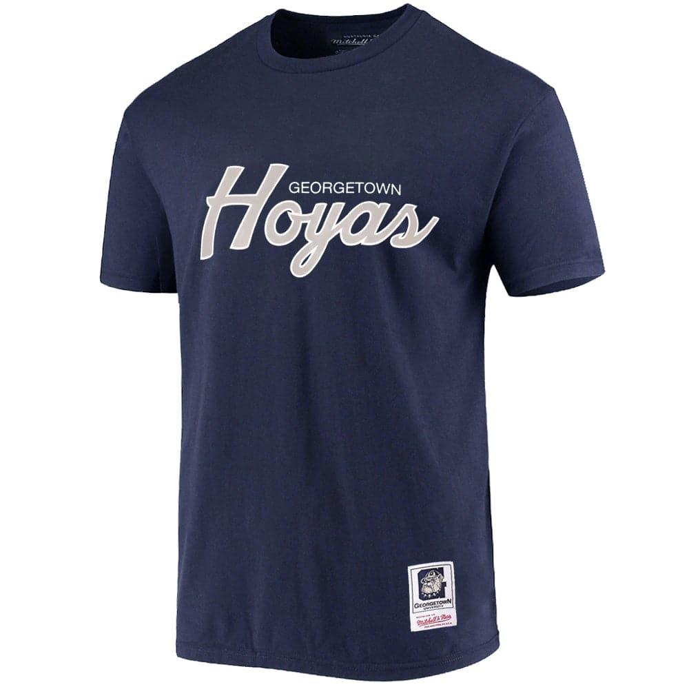 Mitchell And Ness T-Shirts Georgetown Hoyas Mitchell & Ness NCAA The Answer Script T-Shirt - Navy