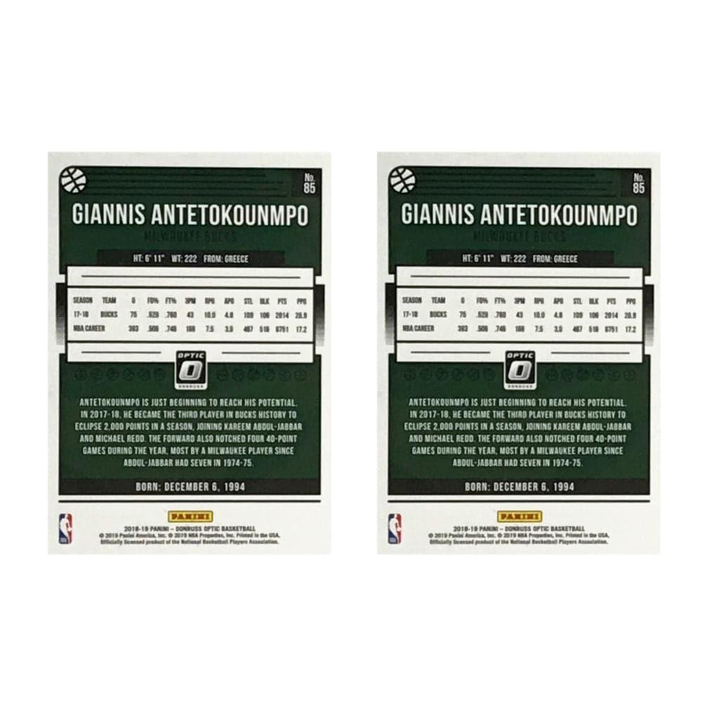 Panini Cards Giannis Antetokounmpo Milwaukee Bucks 2019 Panini NBA 2 Insert Card Set