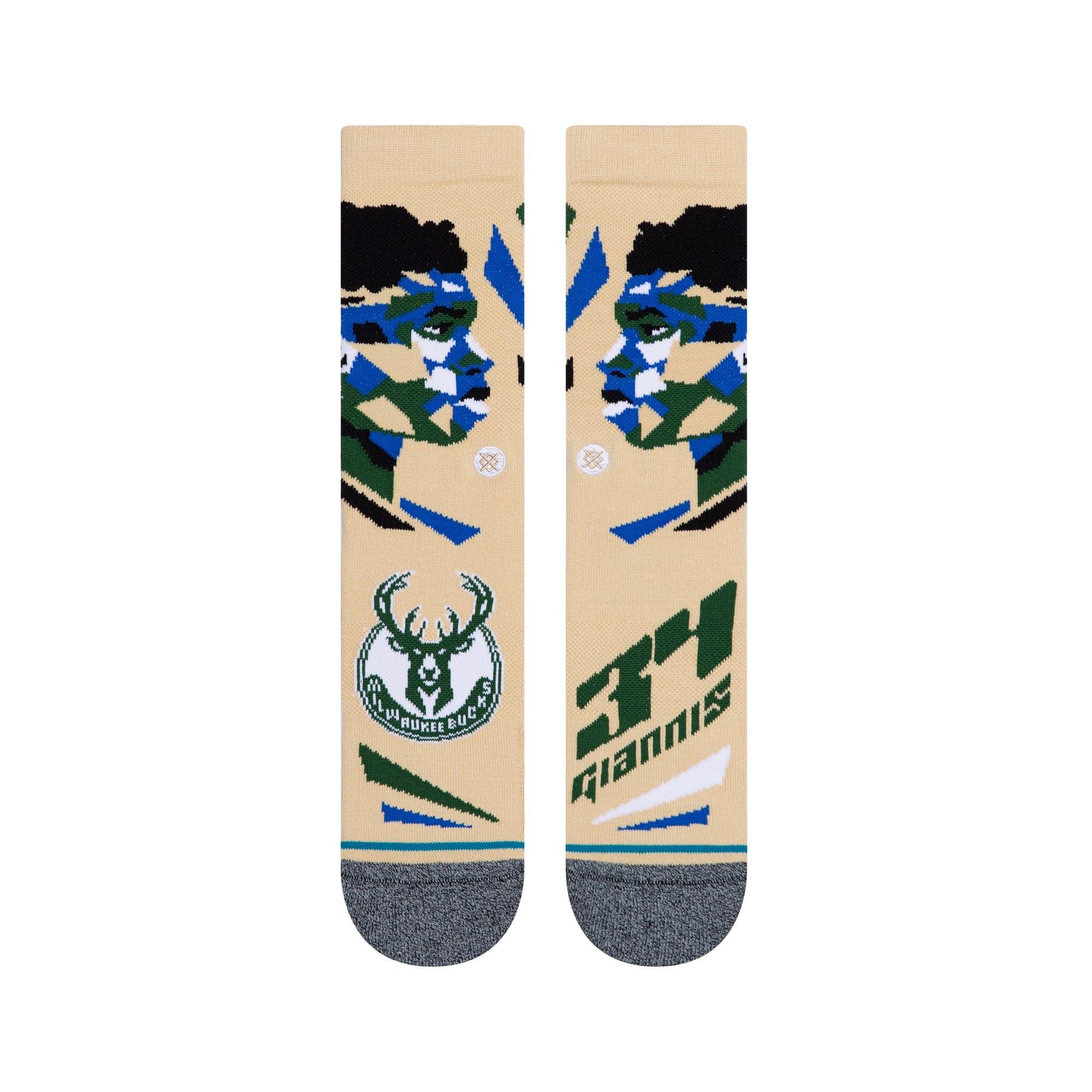 Stance Socks Giannis Antetokounmpo Milwaukee Bucks Stance NBA Profiler Player Crew Socks