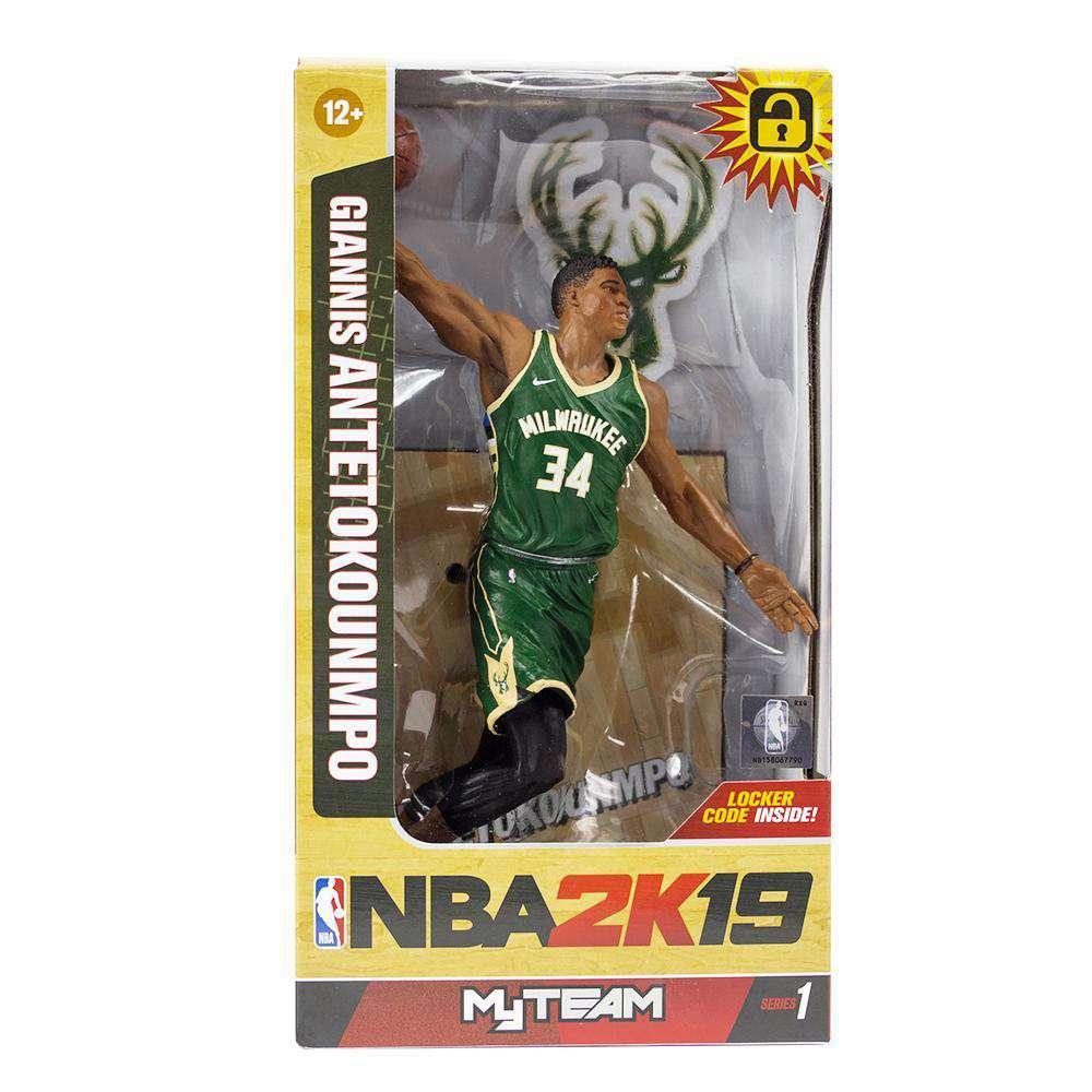 McFarlane Toys Figures Giannis Antetokuonmpo Milwaukee Bucks McFarlane NBA 2K19 Series 7" Figure - Green