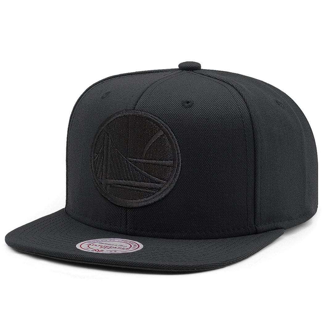 Mitchell And Ness Caps Golden State Warriors Mitchell & Ness NBA All Black High Crown Snapback Hat