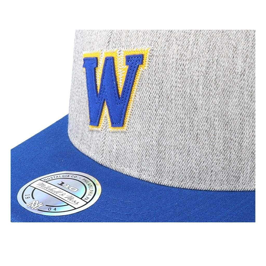 Mitchell And Ness Caps Golden State Warriors Mitchell & Ness NBA Hometown 110 Curve Snapback Hat - Heather